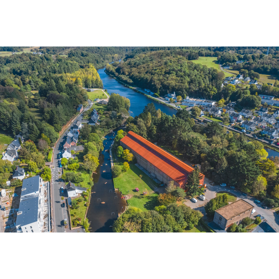 ©Thibault Poriel-LBST - Vue aérienne du Blavet à Inzinzac-Lochrist (Morbihan)