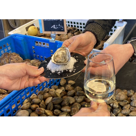 ©Bretagne Food Tour - Degustation de fruits de mer aux Halles de Merville à Lorient (Morbihan)