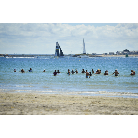 Session de longe côte (marche aquatique) sur la plage de Toulhars à Larmor-Plage (Morbihan) - ©Emmanuel Lemée - LBST