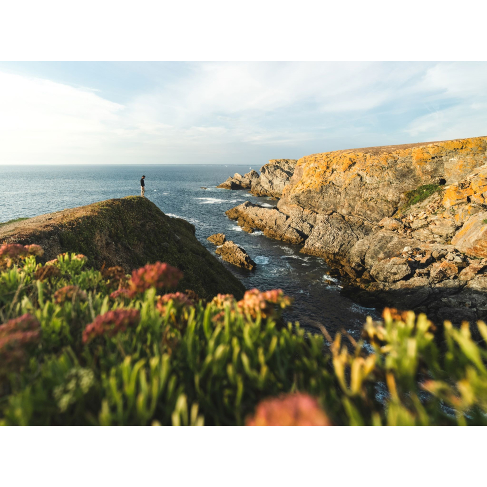Pointe de Pen Men et falaises rocheuses de la côte sauvage de l'île de Groix (Morbihan) - ©Thibault Poriel - LBST