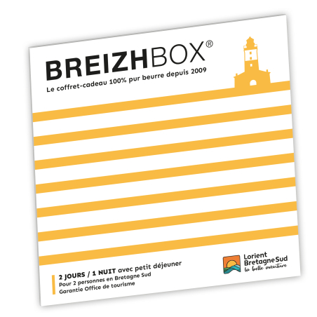 Breizhbox jaune, coffrets-cadeau séjours pour 2 en Bretagne Sud (Morbihan) - ©Breizhbox Breizhbox jaune, coffrets-cadeau séjours pour 2 en Bretagne Sud (Morbihan) - ©Breizhbox