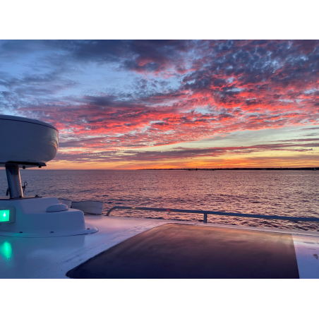Un couché de soleil à bord de la vedette Key Largo - ©Key Largo