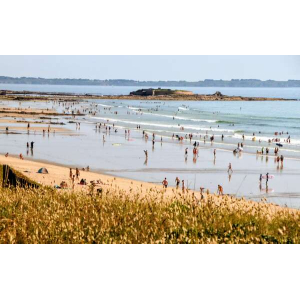 ©Pasquiou Benoît-LBST - Plage de Pen Er Malo à Guidel, vue sur le Fort-Bloqué (Ploemeur) et l'île de Groix (Morbihan)