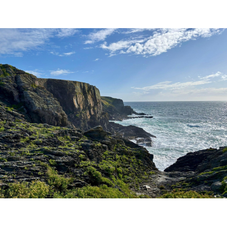 Falaises de la côte sauvage de Pen Men sur l'île de Groix (Morbihan) - ©Elsa Cadoret - LBST