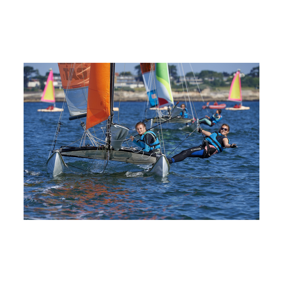 Cours de catamaran sur le spot de Kerguelen Sports Océan à Larmor-Plage ©Kerguelen Sports Océan