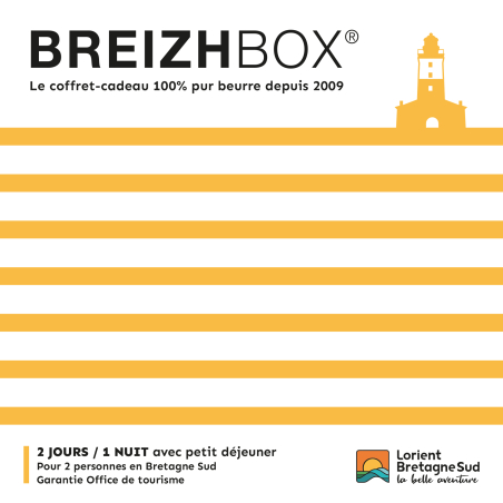 Le coffret-cadeau jaune, séjours en Bretagne Sud (Morbihan) - ©Breizhbox