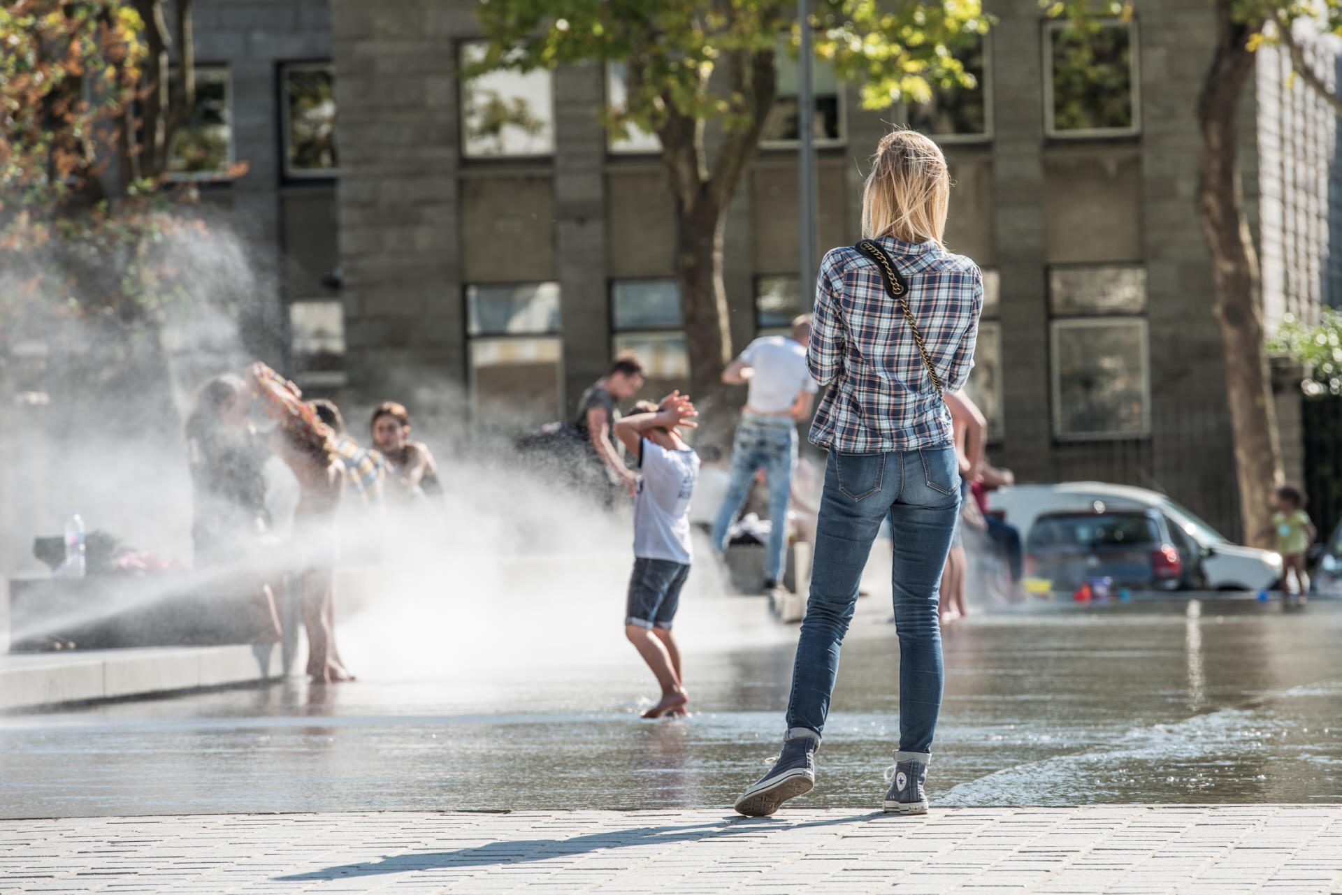 ©Xavier Dubois-LBST - Le miroir d'eau à Lorient centre