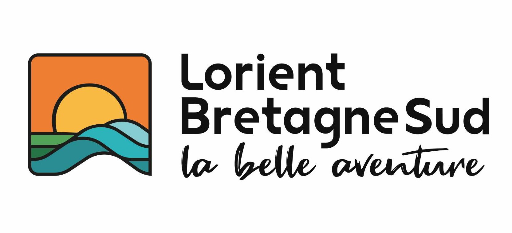 Logo de Lorient Bretagne Sud Tourisme, la belle aventure (Morbihan)
