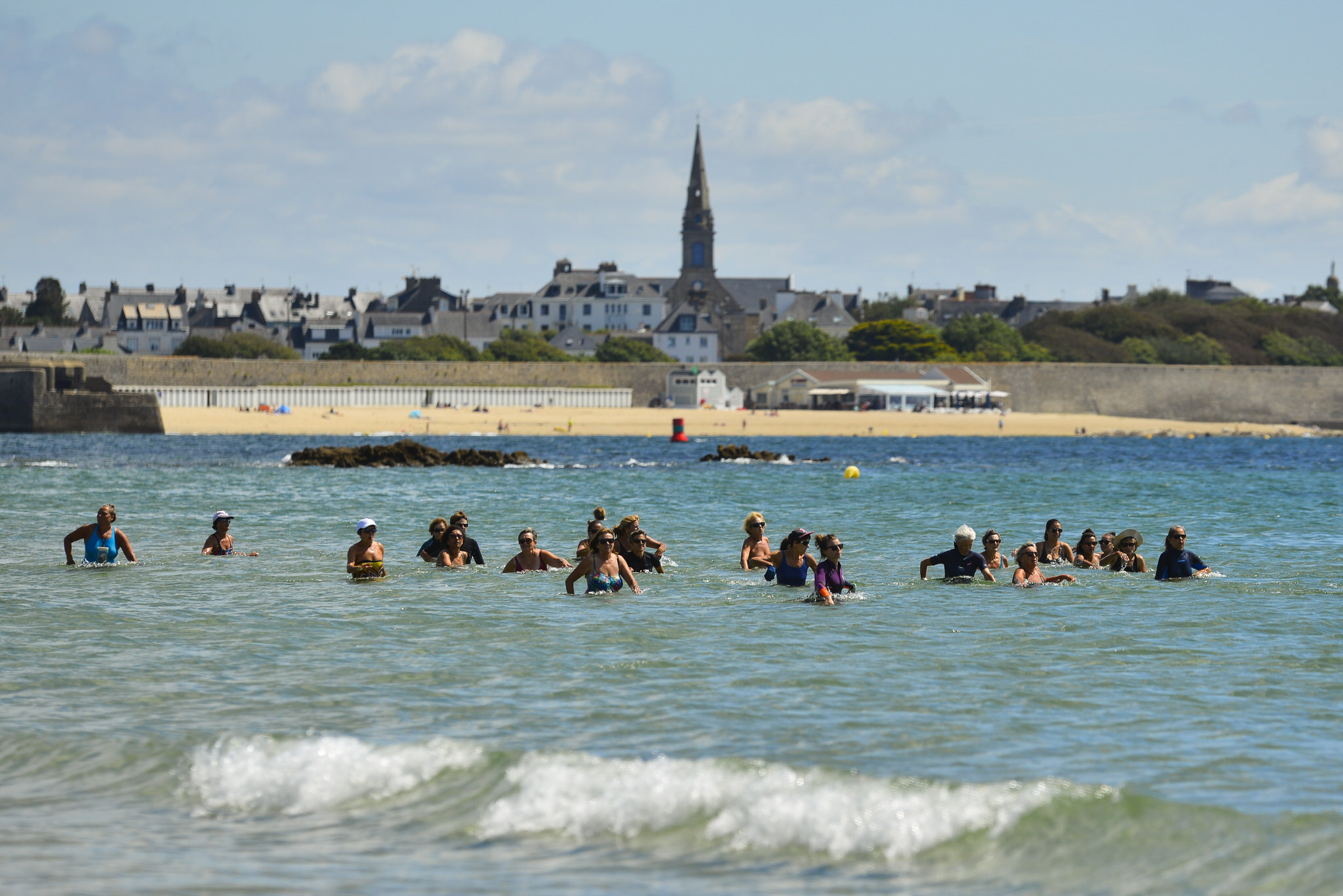 Marche aquatique à Larmor-Plage (Morbihan) - ©E. Lemée - Breizhbox®