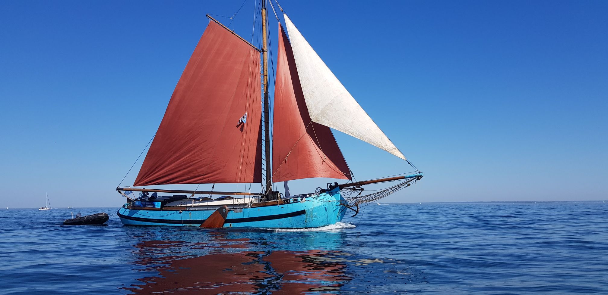 Tjalk le Korriganez en croisière - ©Au fil de l'eau